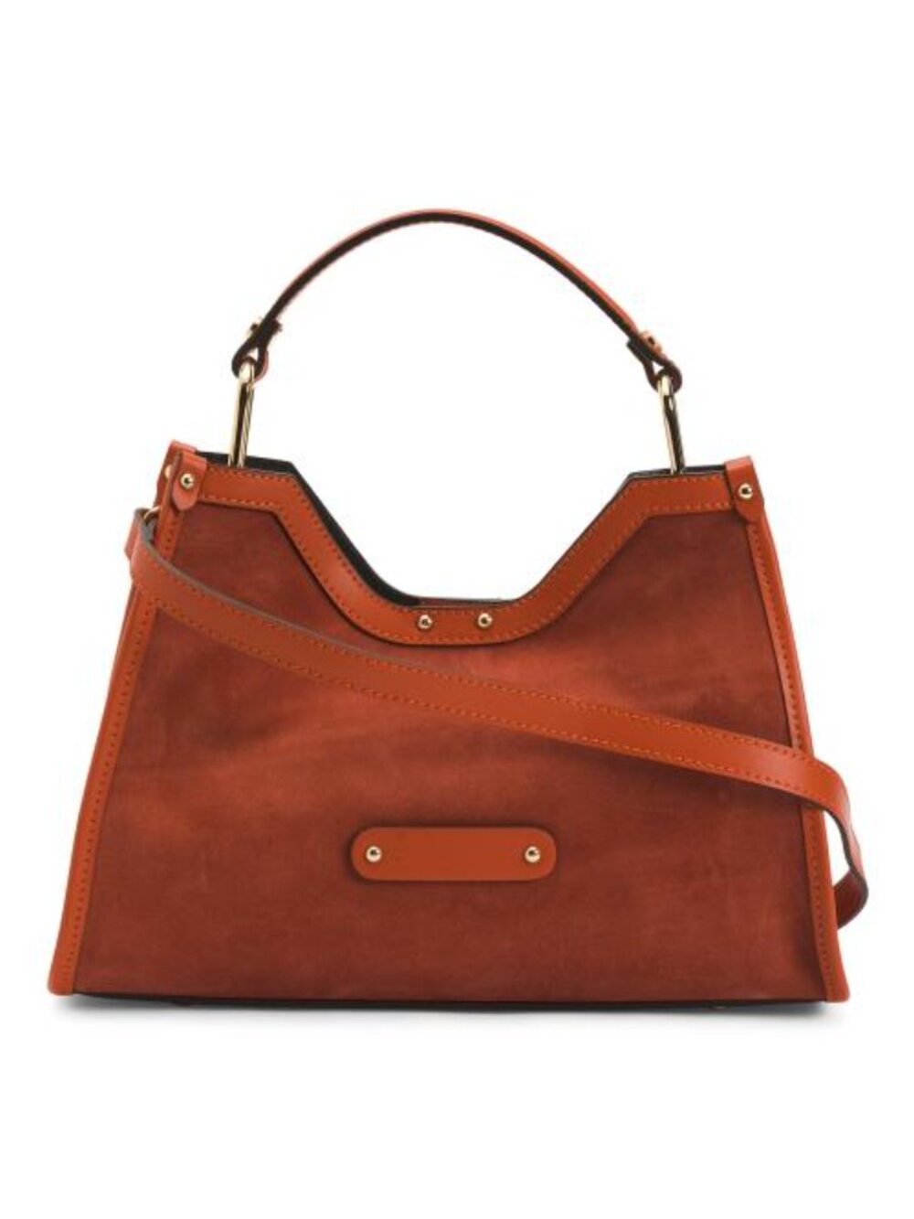 CHEVAL Made In Italy Suede Geo Satchel